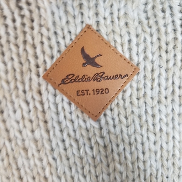 Eddie Bauer zip front wool blend Eagle sweater cardigan - Picture 6 of 10